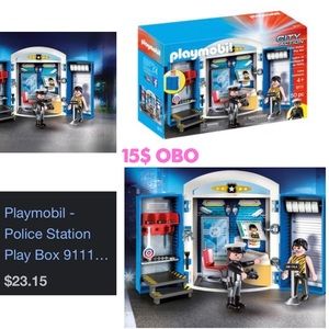 Playmobil cop Jail picture taking area.